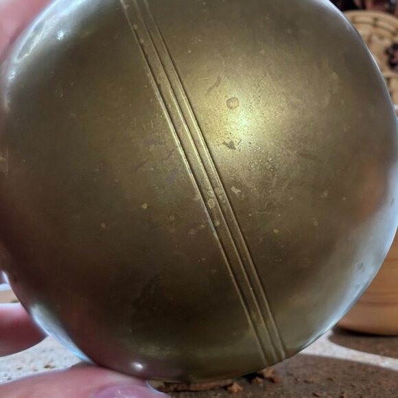 Lucky 3 Elephant Trio Sculpture Holding Sphere – Symbolic Global Art, 7”  Boho D - Picture 7 of 10